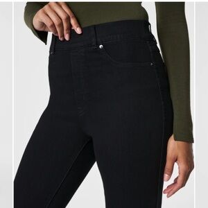 SPANX Shape Every Wear Black Pull On Skinny Hi Rise Tummy Control Tall Jeans